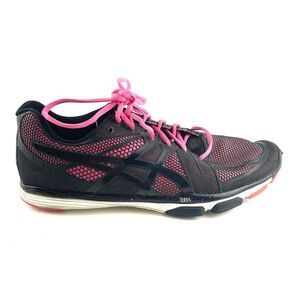 Asics Gel-Exert TR S460N Womens US 11 Shoes Black Pink Lace-Up Athletic Sneakers